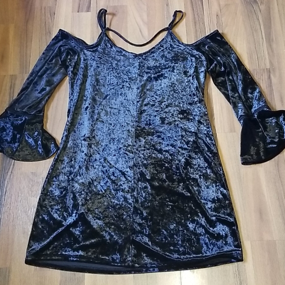 Disney Coco Black Crushed Velvet Embroidered Dress - Picture 9 of 13